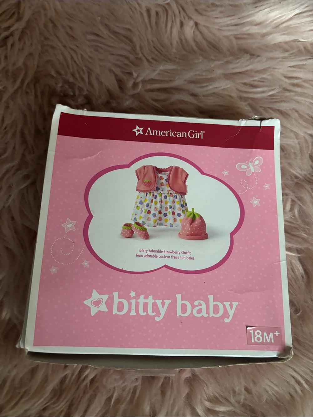 American Girl Bitty Baby Berry Adorable Strawberry Outfit - Pink